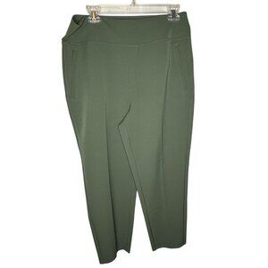 Athleta Endless Highrise cropped Pants Womens Green Trousers Size 12 Athleisure